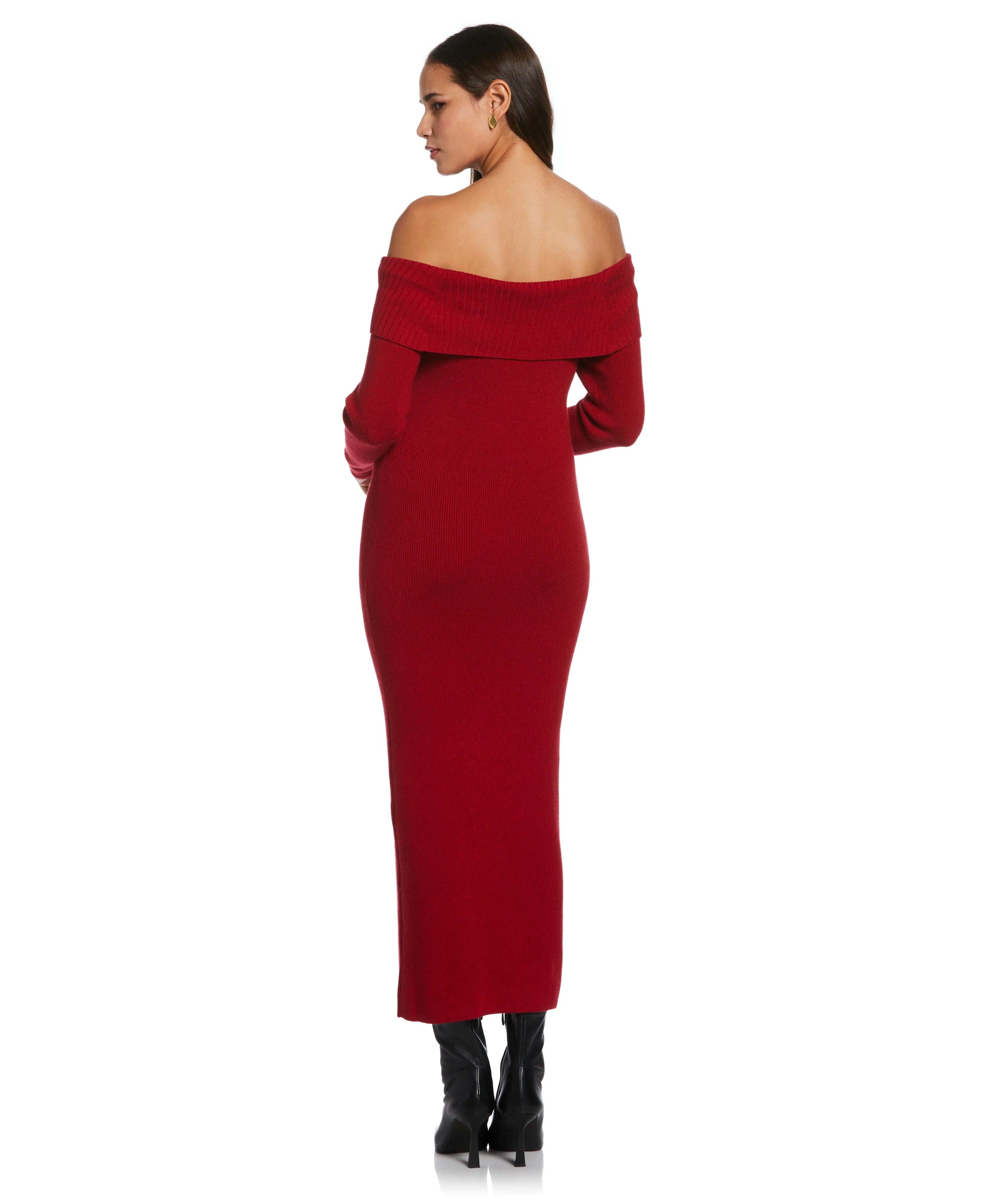 Off the Shoulder Sweater Dress