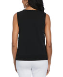 Floral Print Woven Front Shell Top