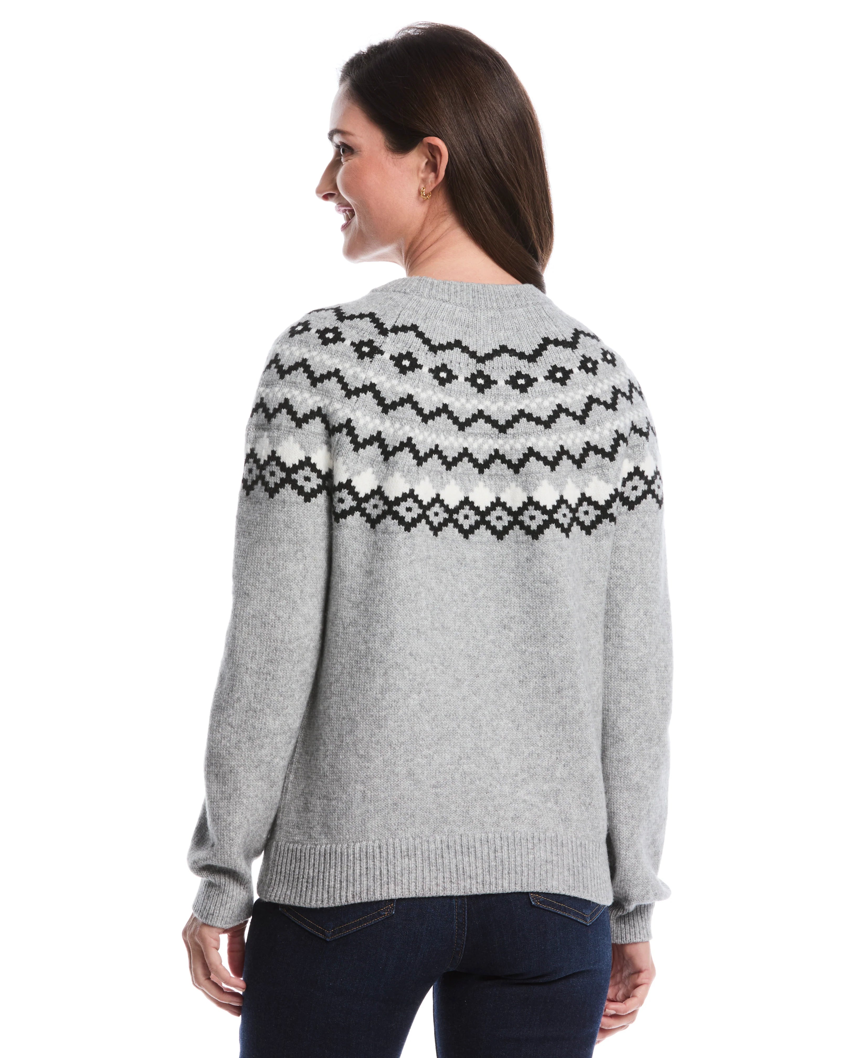 Crew Neck Fair Isle Sweater