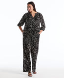 Floral Embroidered Drawstring Pant