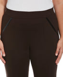 Plus Size Ponte Knit Slim Leg Pant Comfort Fit