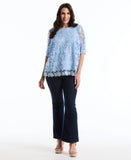 Plus Size Scalloped Lace Top