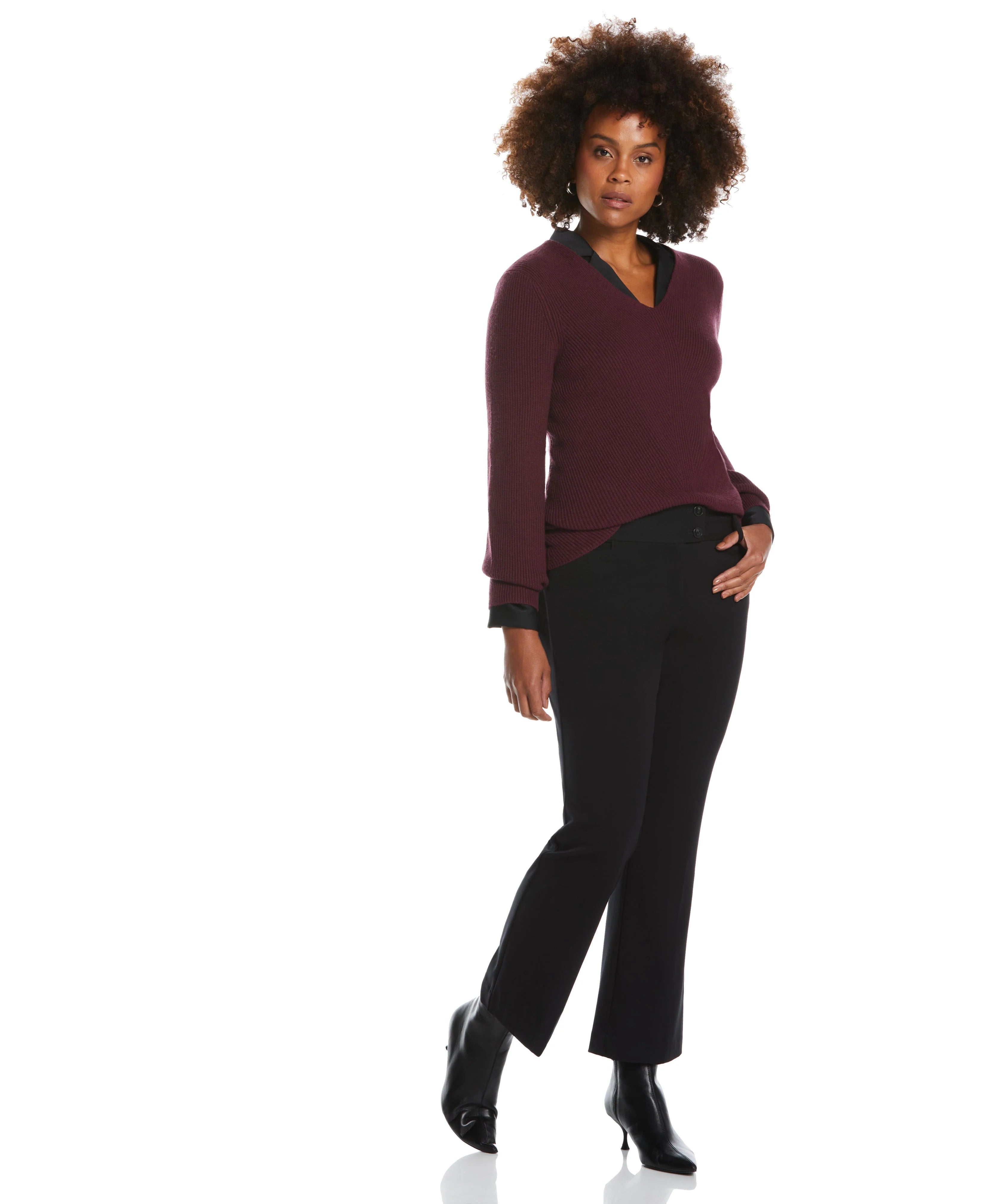 Gabardine Bootcut Pant Short Curvy Fit 29 inseam