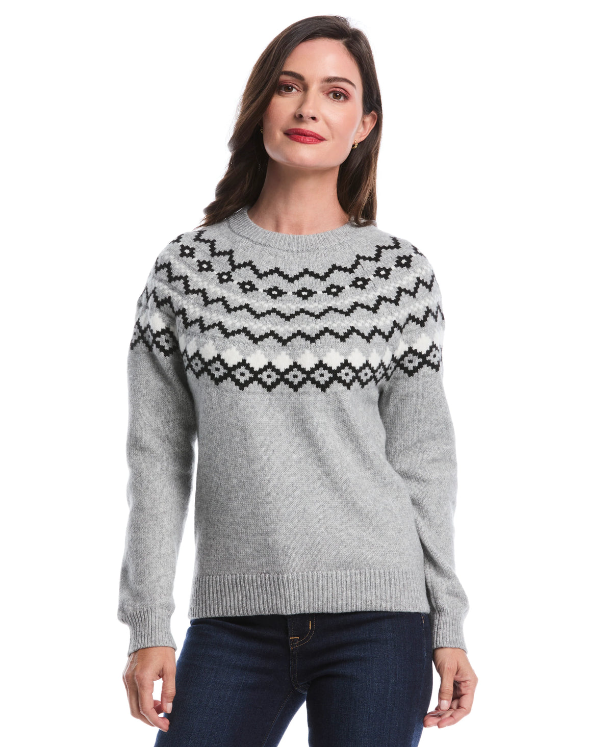 Crew Neck Fair Isle Sweater
