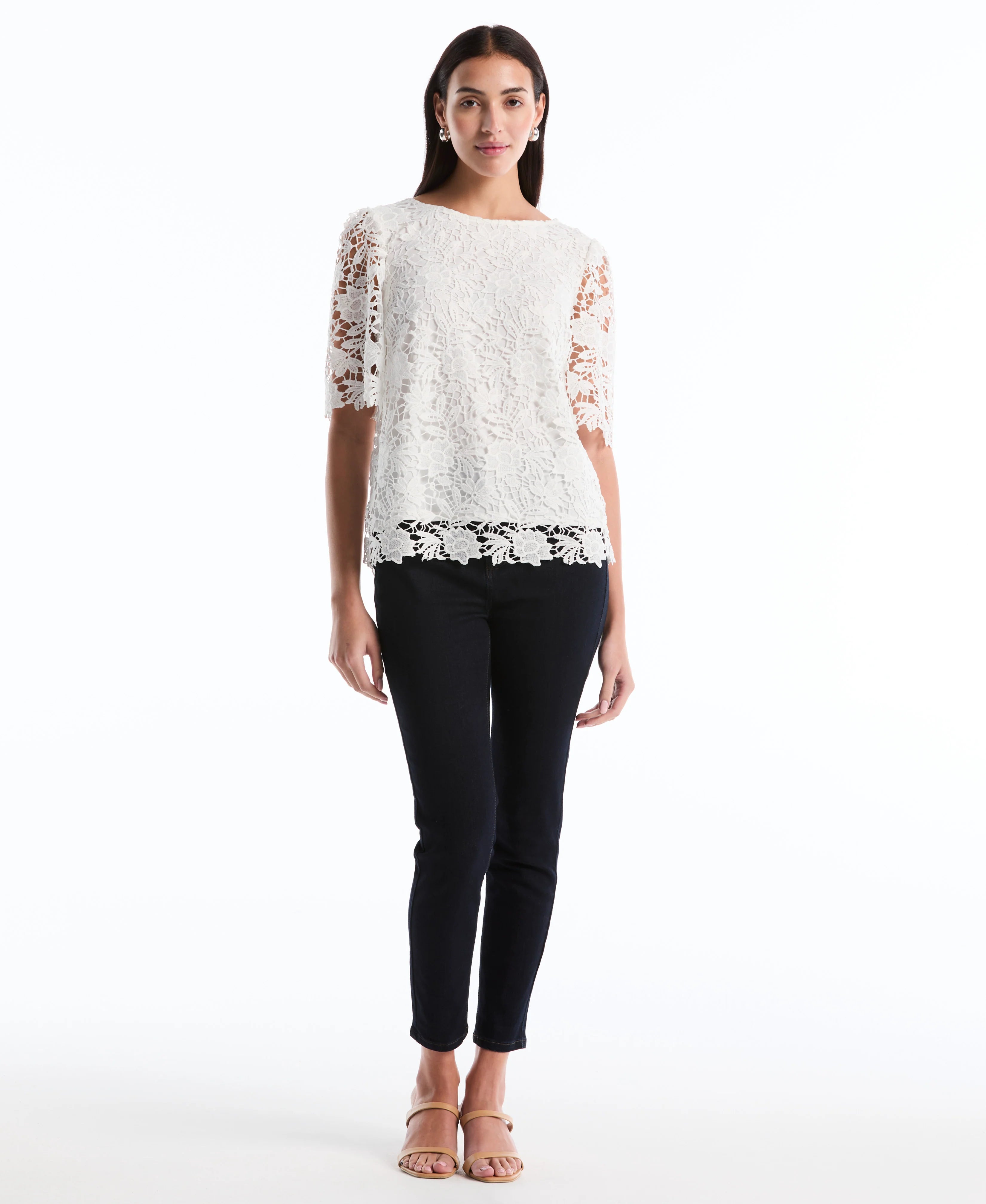 Scalloped Lace Top