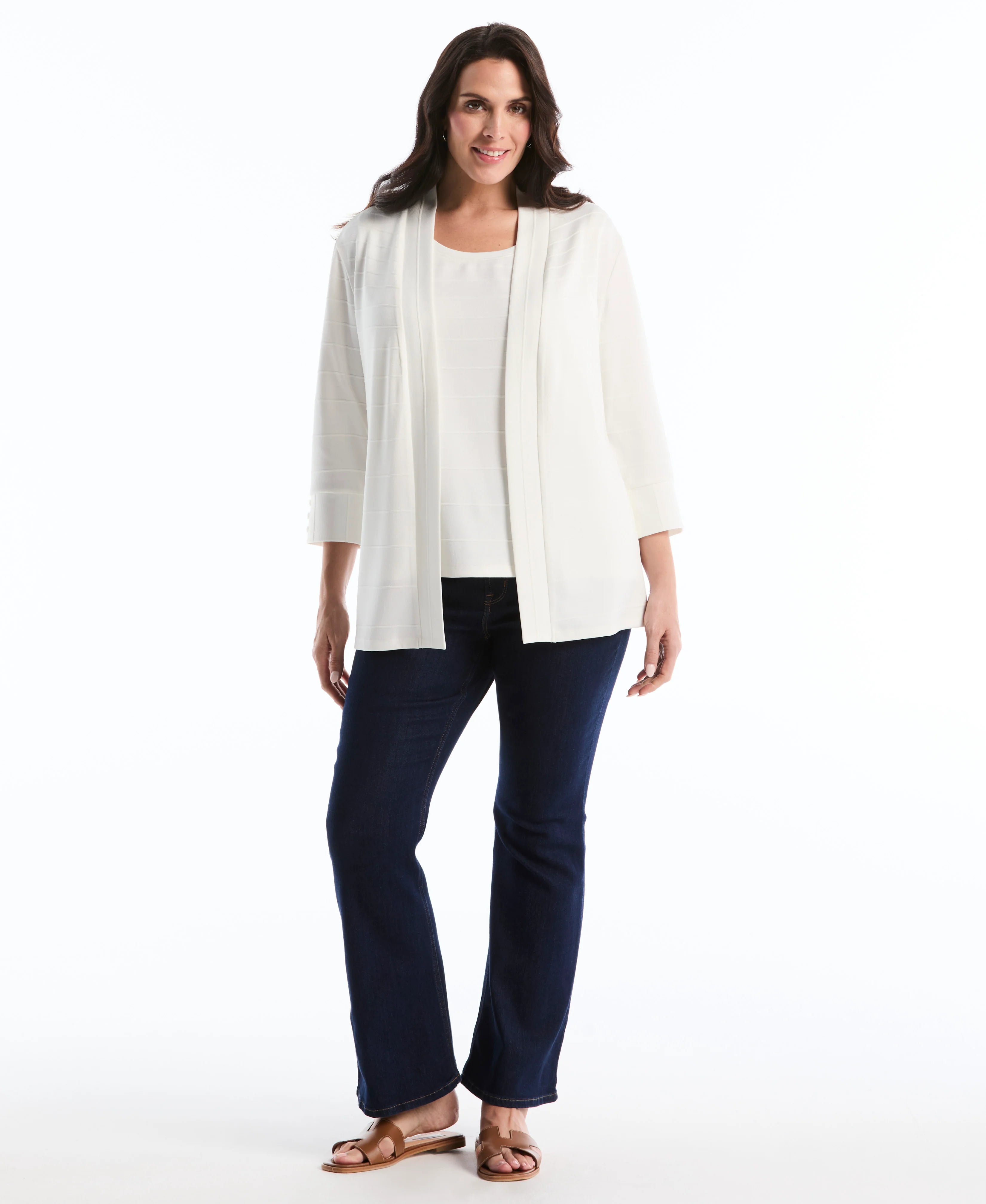 Plus Size Ottoman Knit Cardigan Sweater