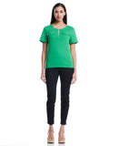 Petite Welt Pocket Button Detail Top