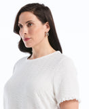 Plus Size Puckered Ruffle Sleeve Top