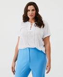Plus Size Eco Lace Up Tee