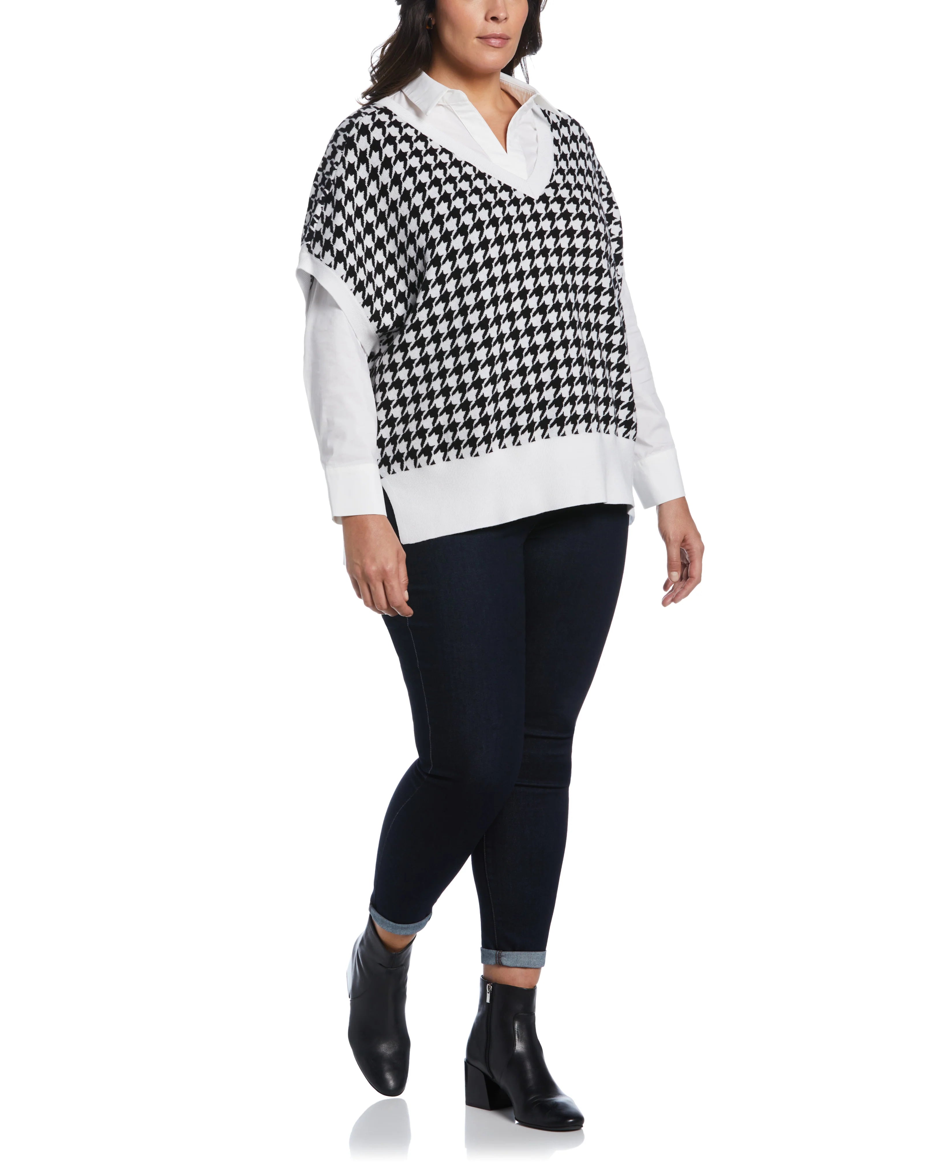 Houndstooth Sweater Vest