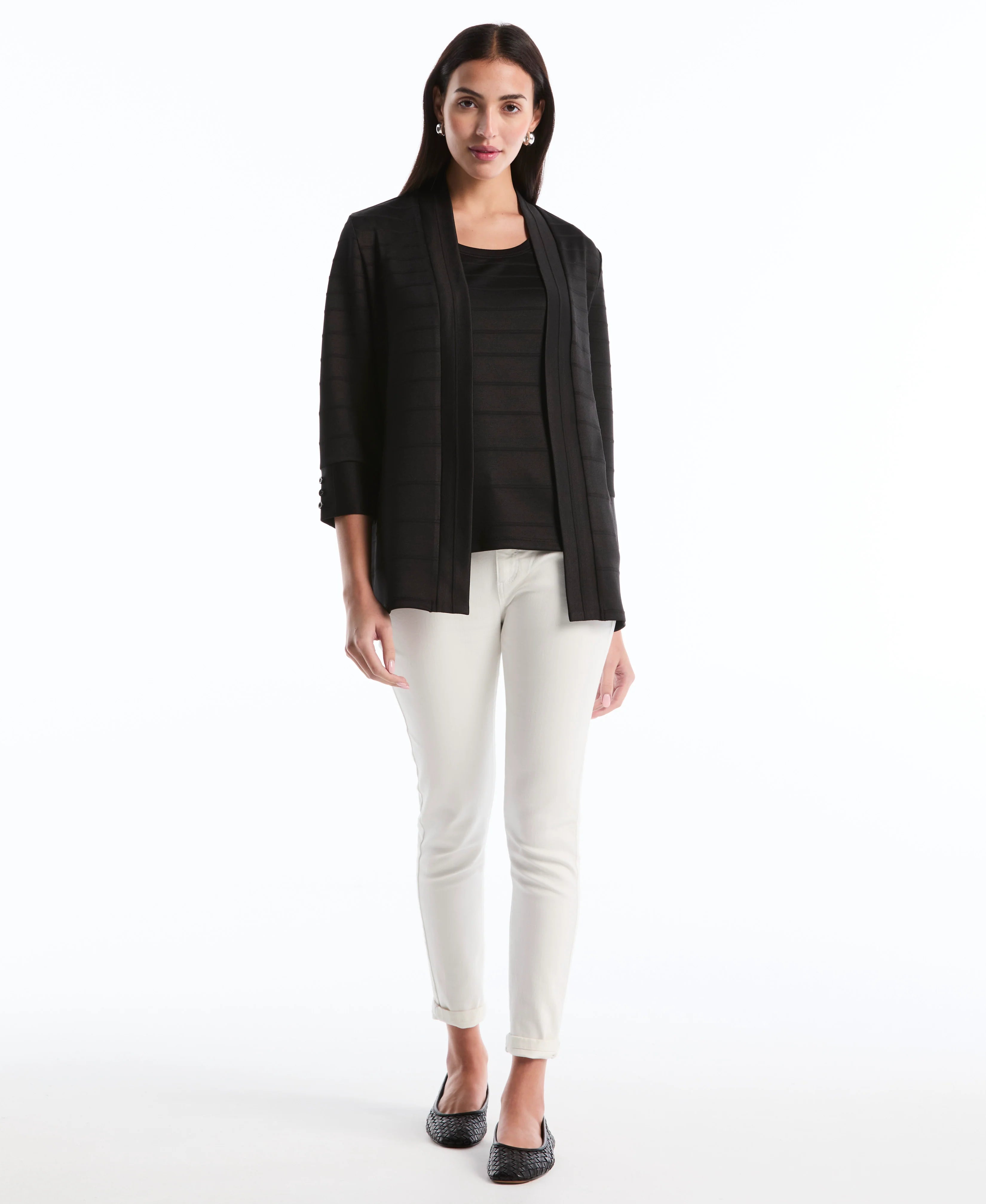Ottoman Knit Cardigan Sweater