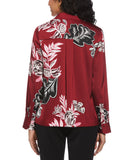 Floral Print Shine Satin Blouse