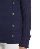 Petite Ribbed Sweater with Button Detail