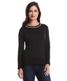 Embellished Neck Top