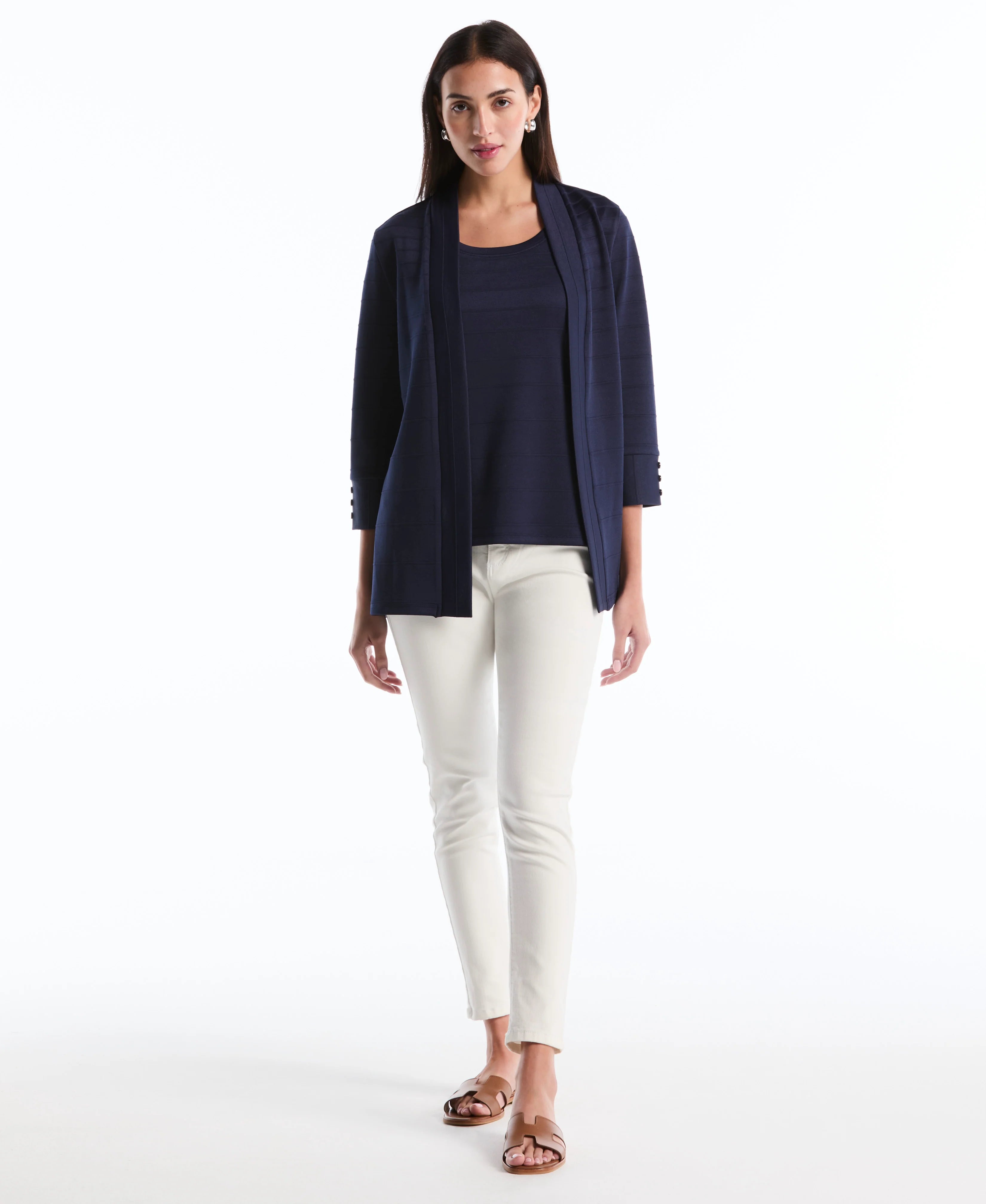 Petite Ottoman Knit Cardigan Sweater