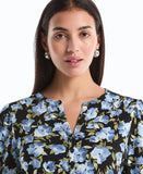 Floral Print Shirred Top