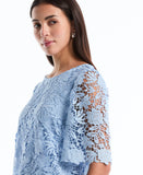 Petite Scalloped Lace Top