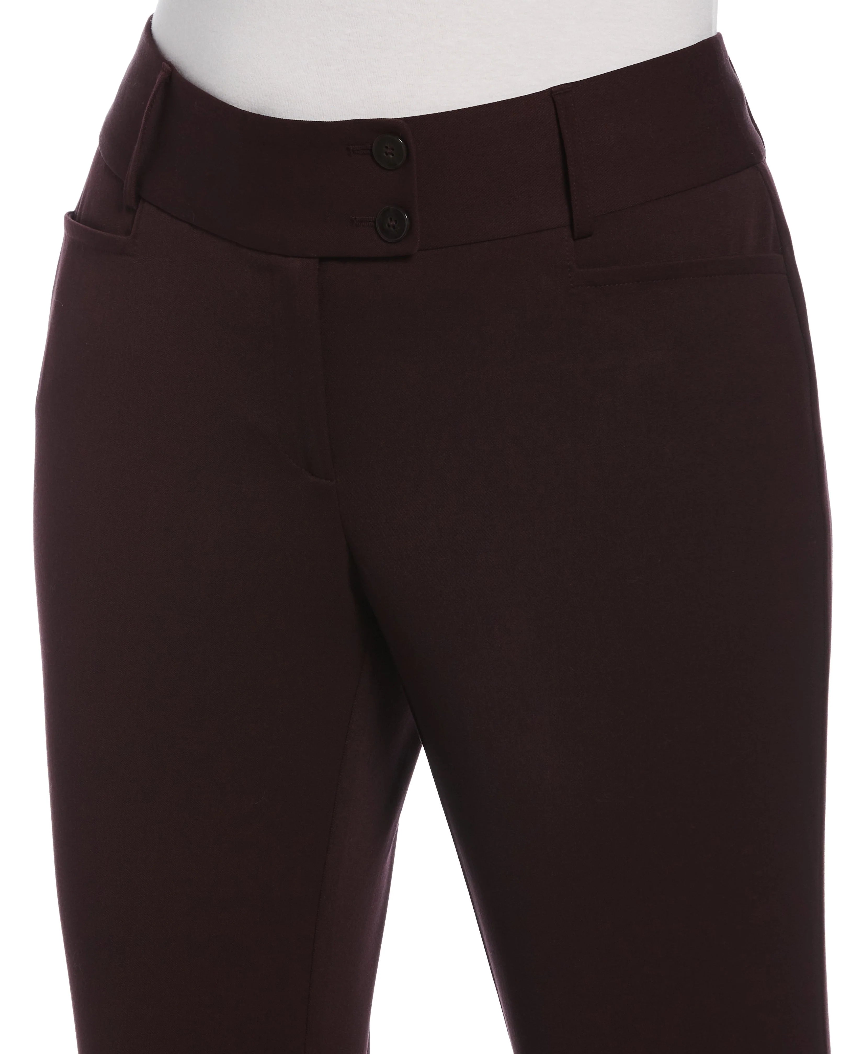 Petite Gabardine Bootcut Pant Curvy Fit