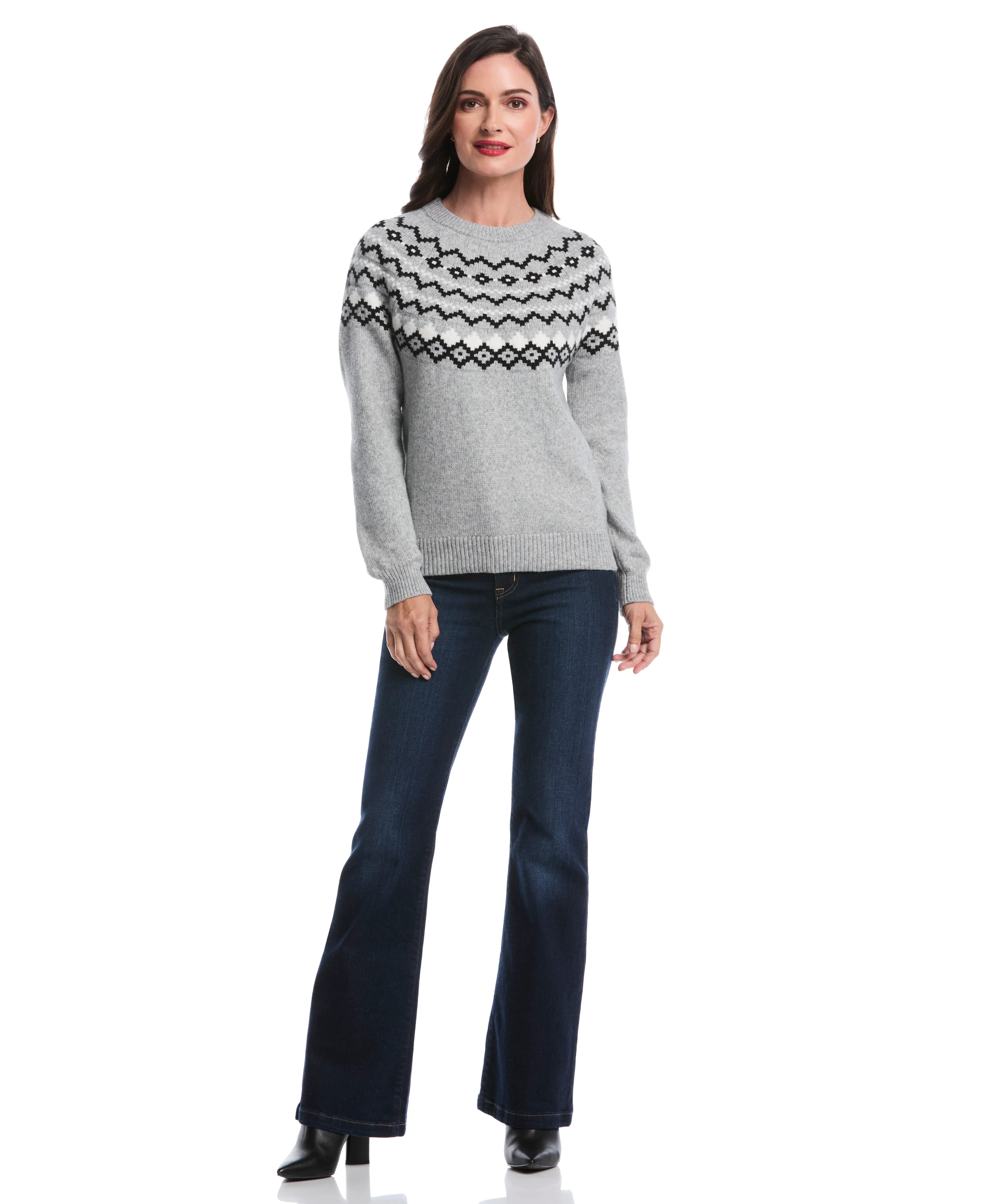 Crew Neck Fair Isle Sweater