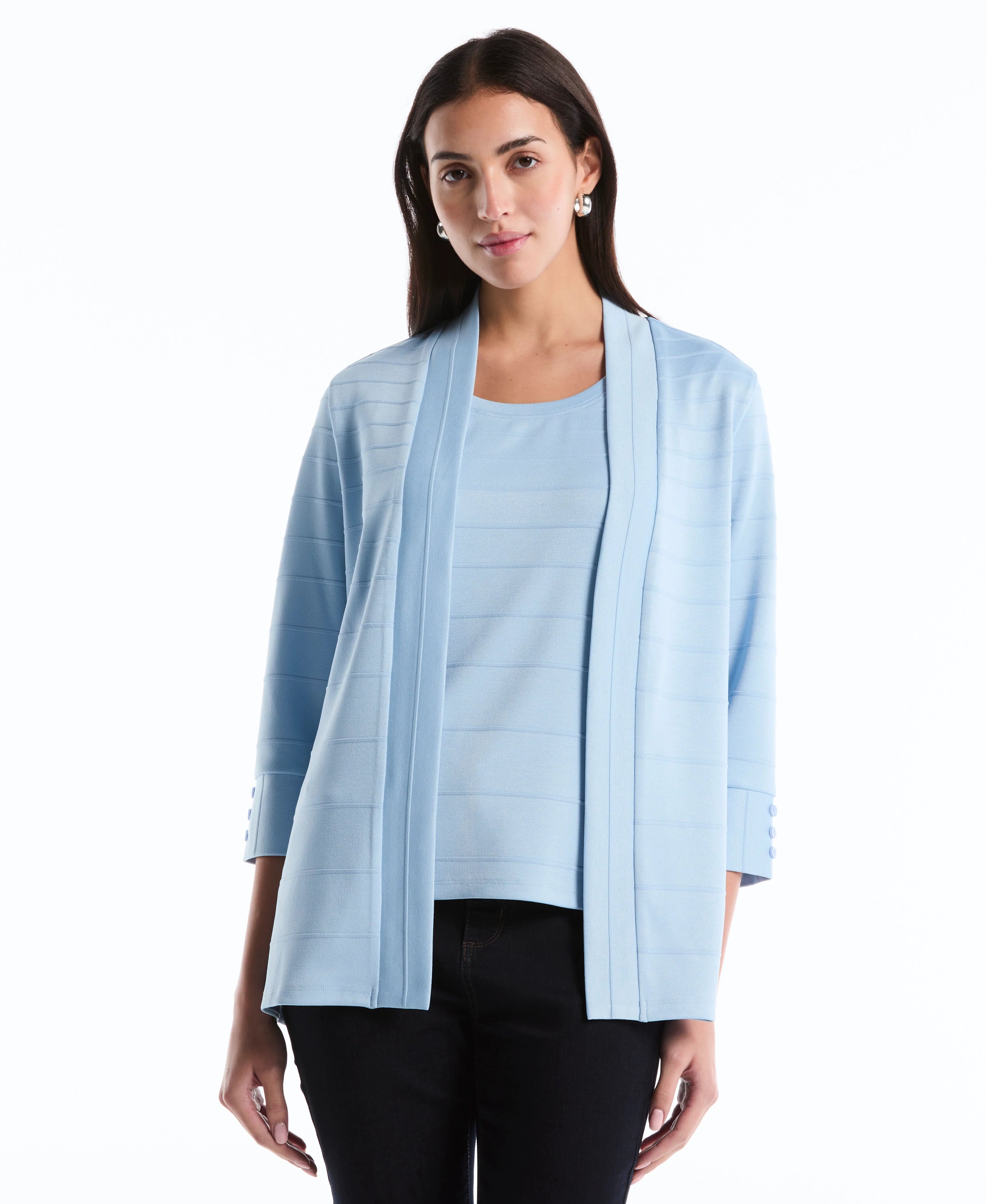 Ottoman Knit Cardigan Sweater