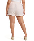 Plus Size Modern Fit Seamed Linen Short