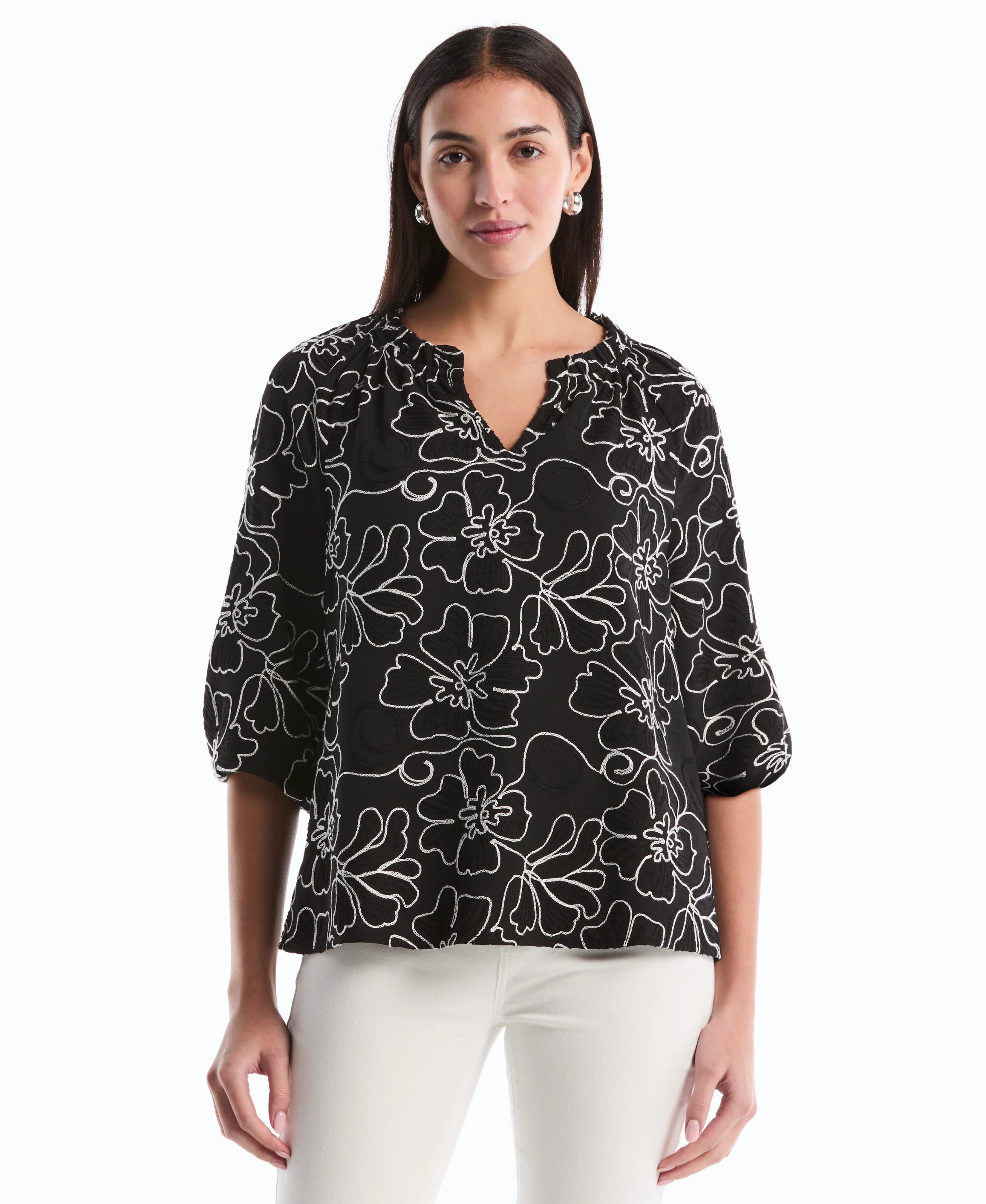 Floral Embroidered Blouse