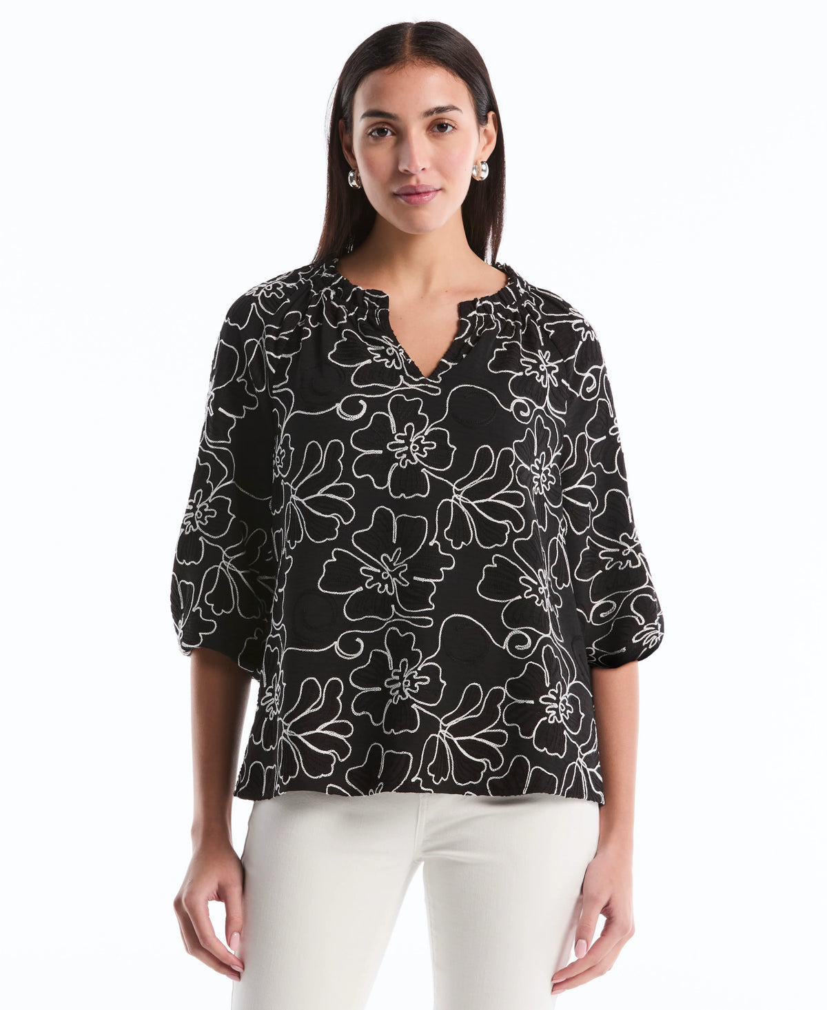 Floral Embroidered Blouse
