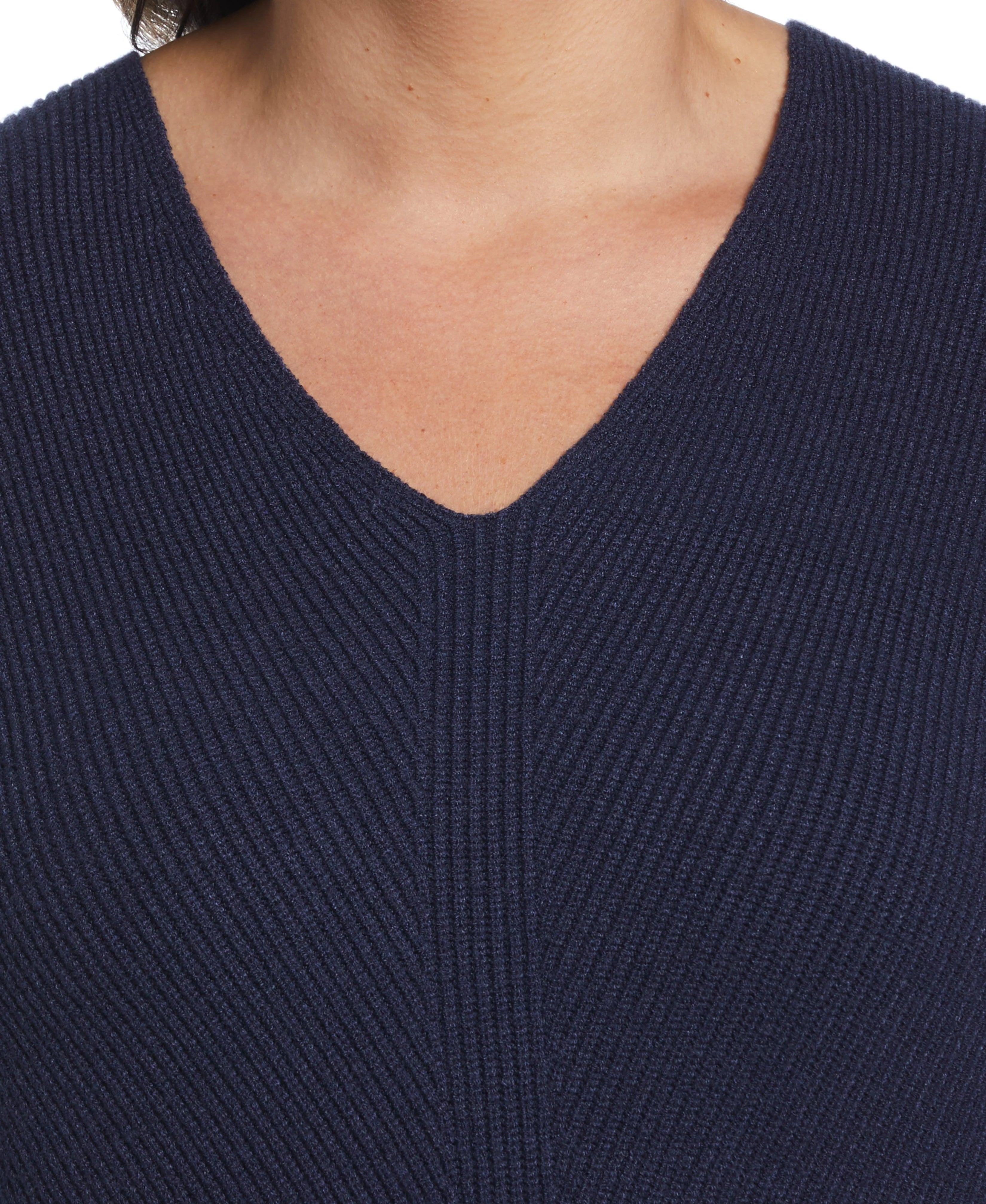 Plus Size Essential Ribbed V Neck Sweater