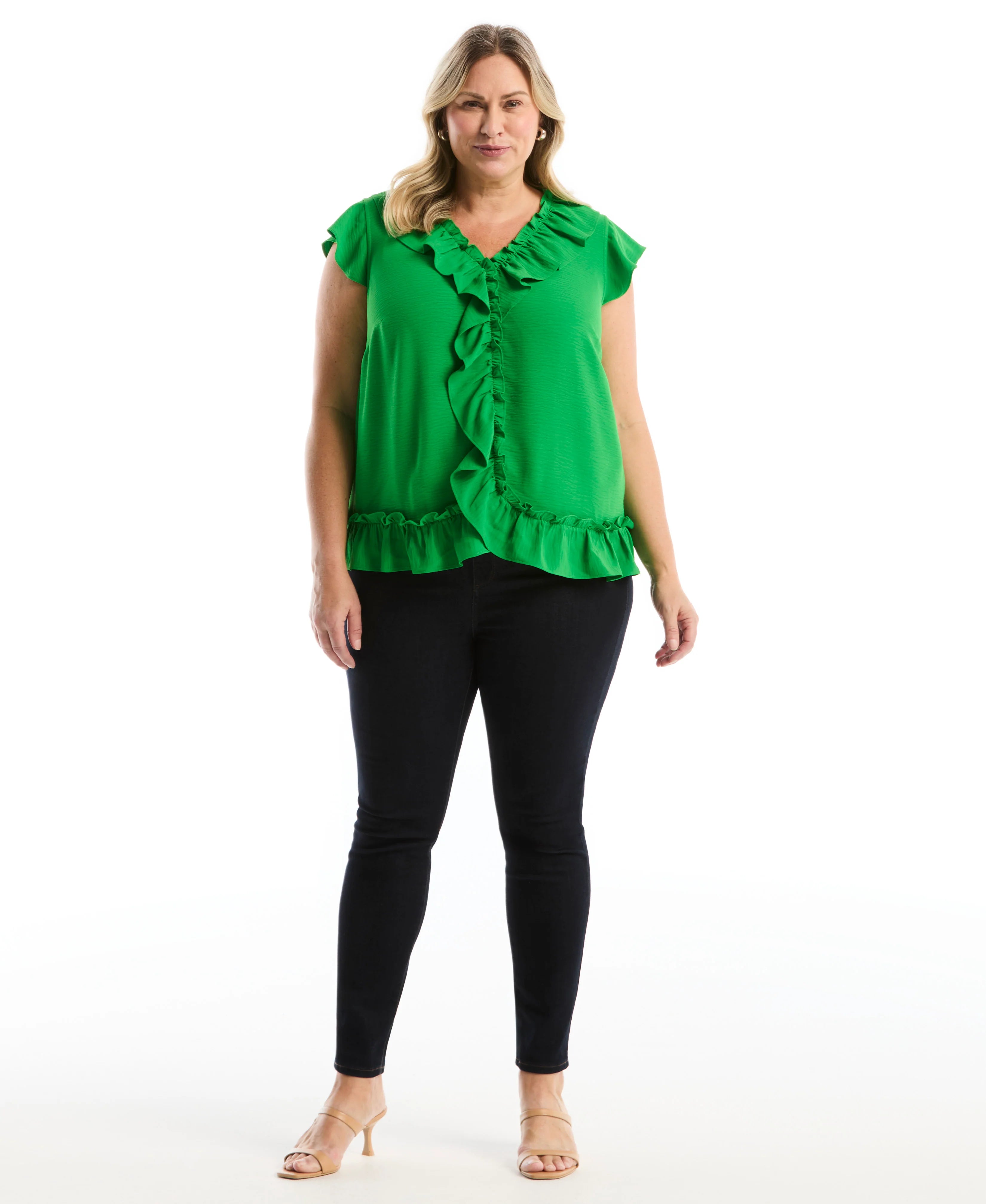 Plus Size Ruffle Blouse