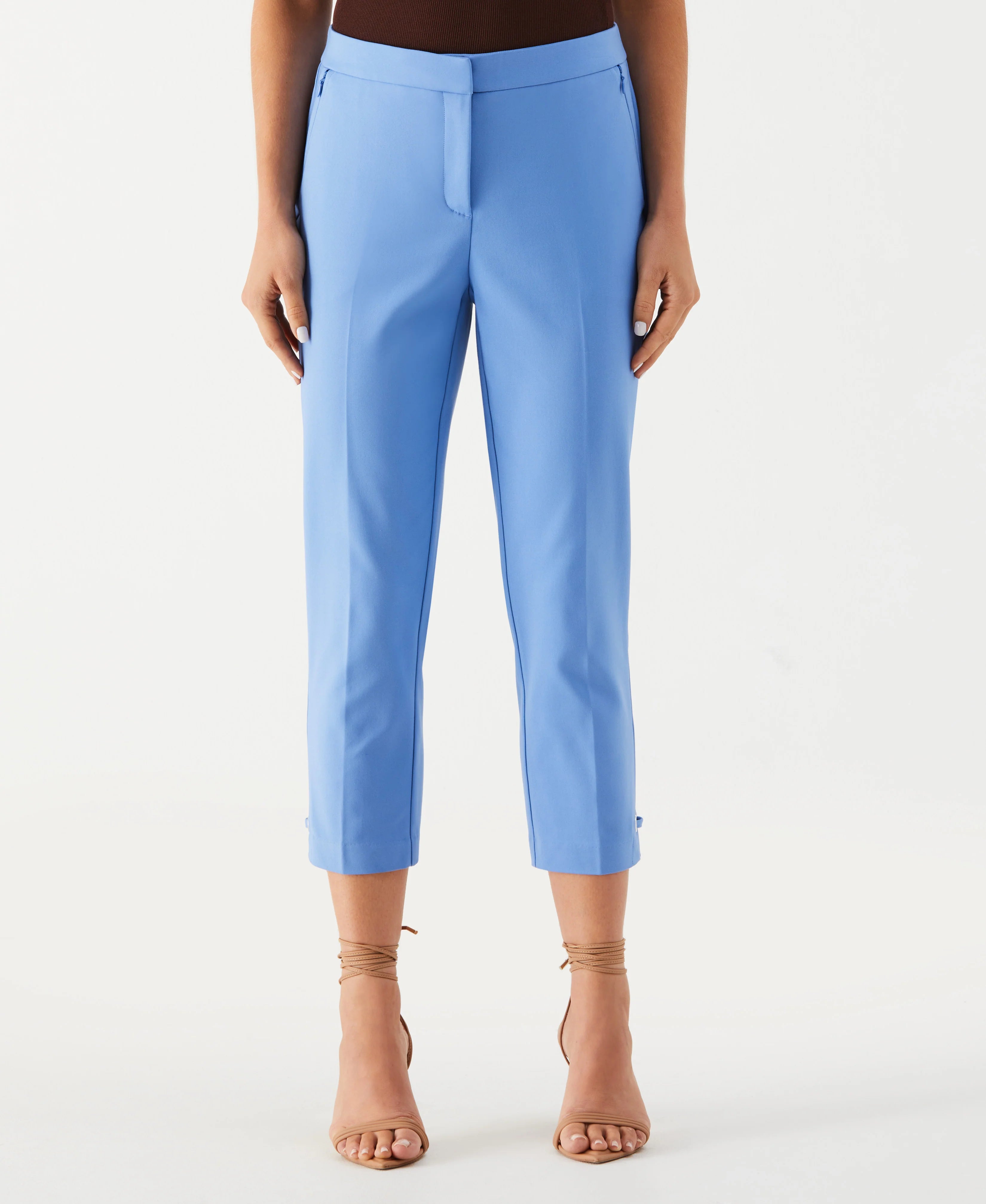 Petite Satin Twill Capri with Grommets