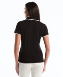 Contrast Trim Johnny Collar Polo