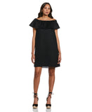 Off the Shoulder Ruffle Linen Dress