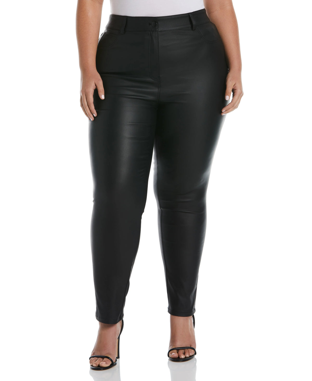 Plus Size 5 Pocket Coated Twill Pant