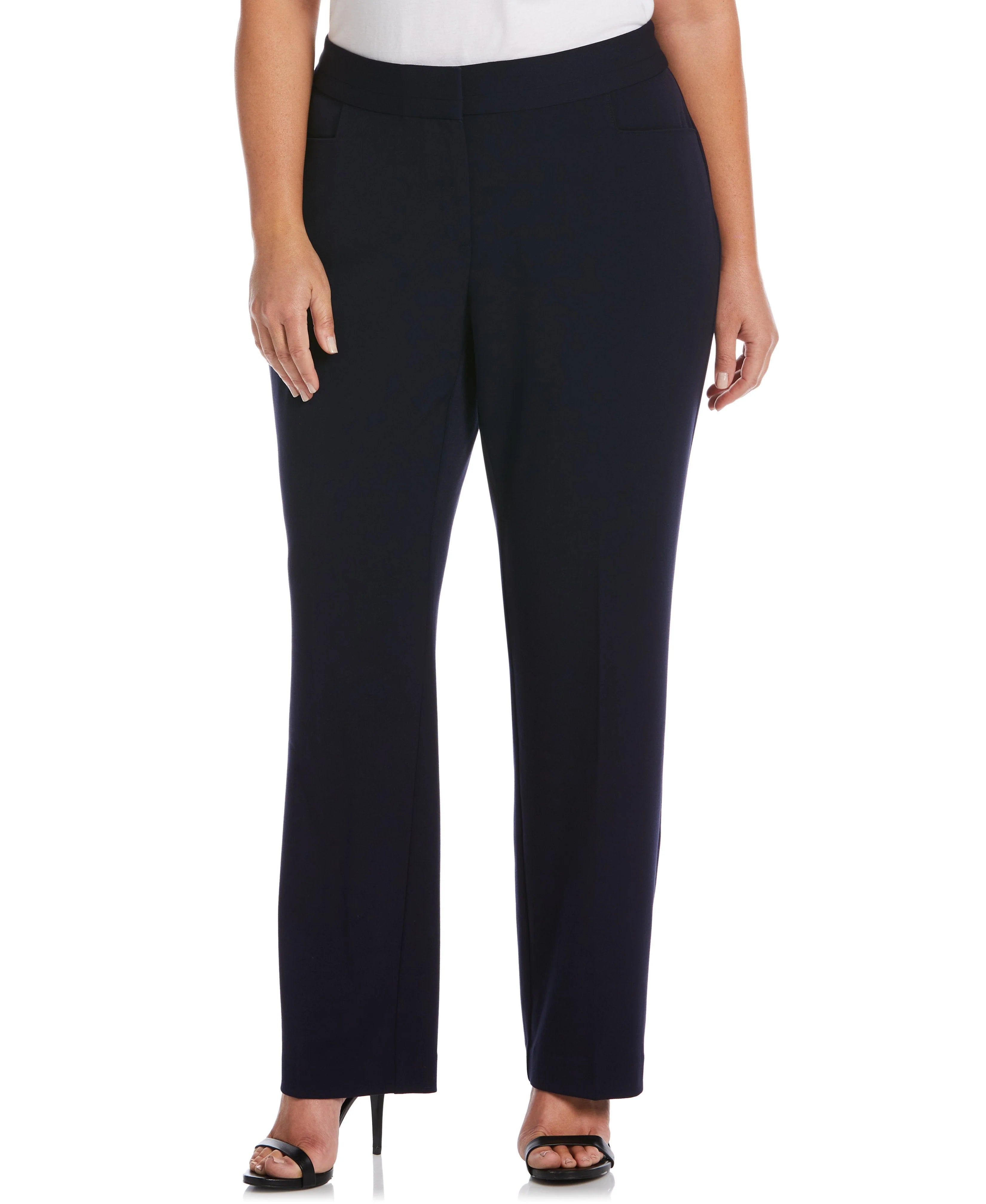 Plus Size Gabardine Straight Leg Pant Curvy Fit