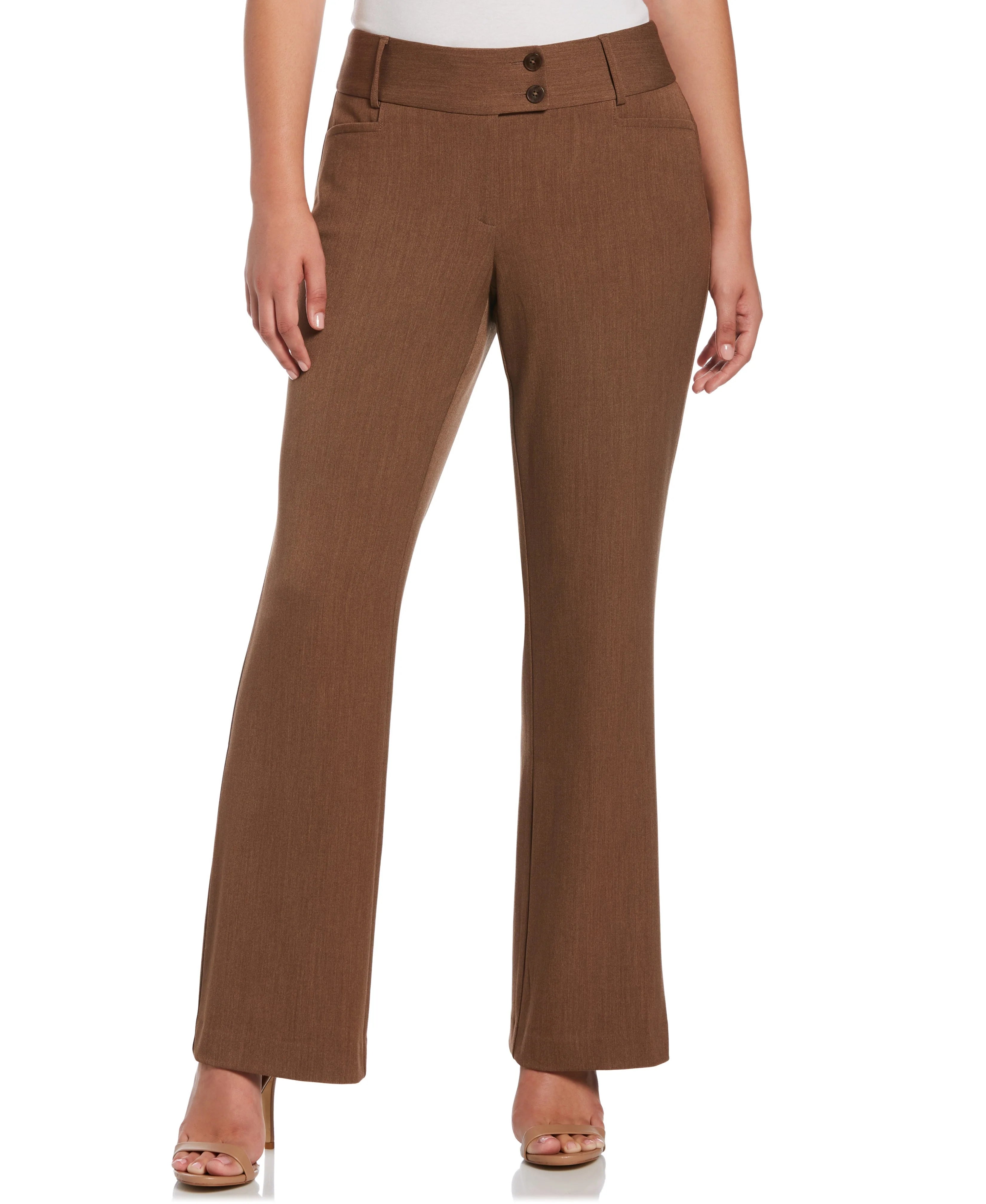 Petite Gabardine Bootcut Pant Curvy Fit
