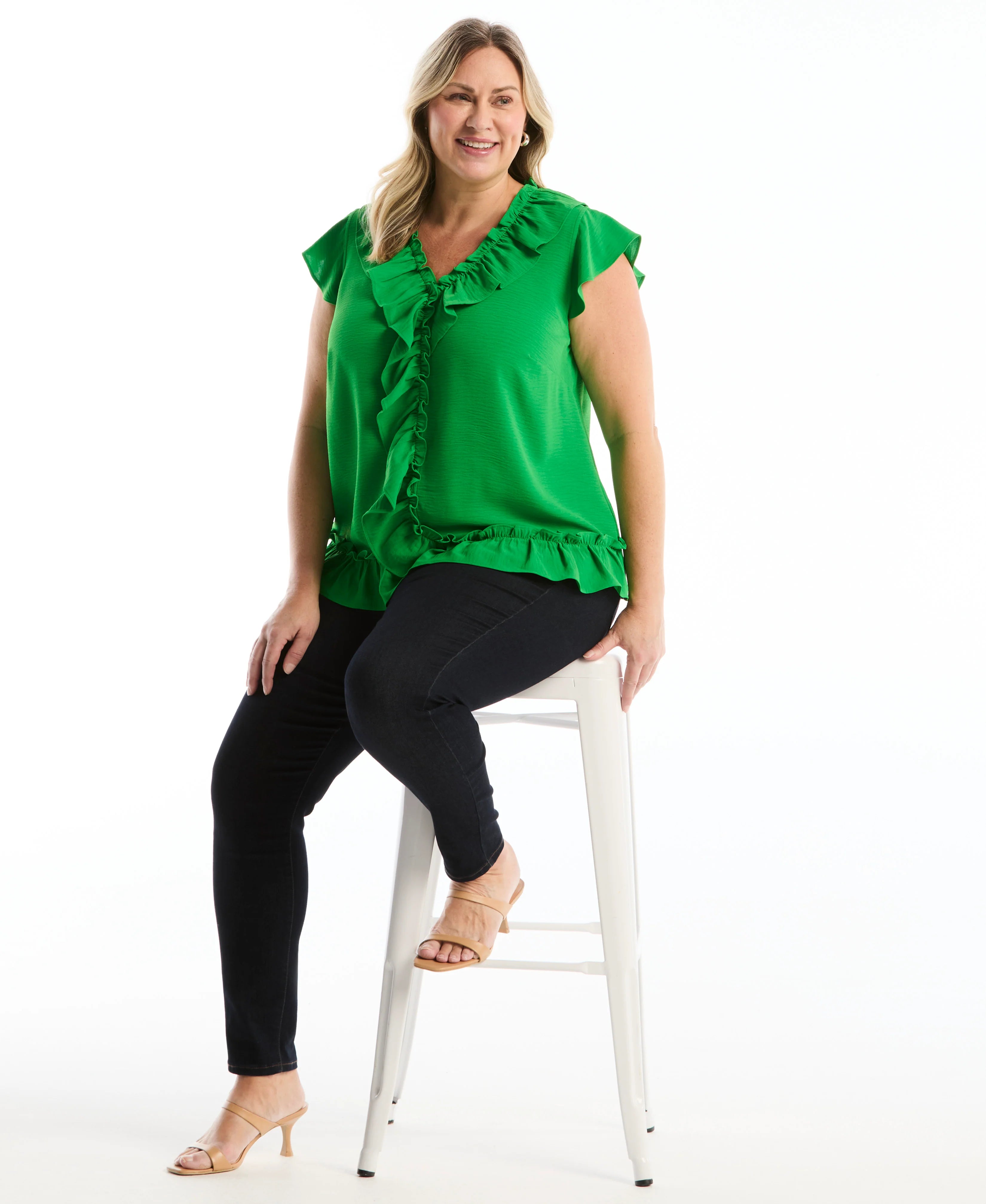 Plus Size Ruffle Blouse