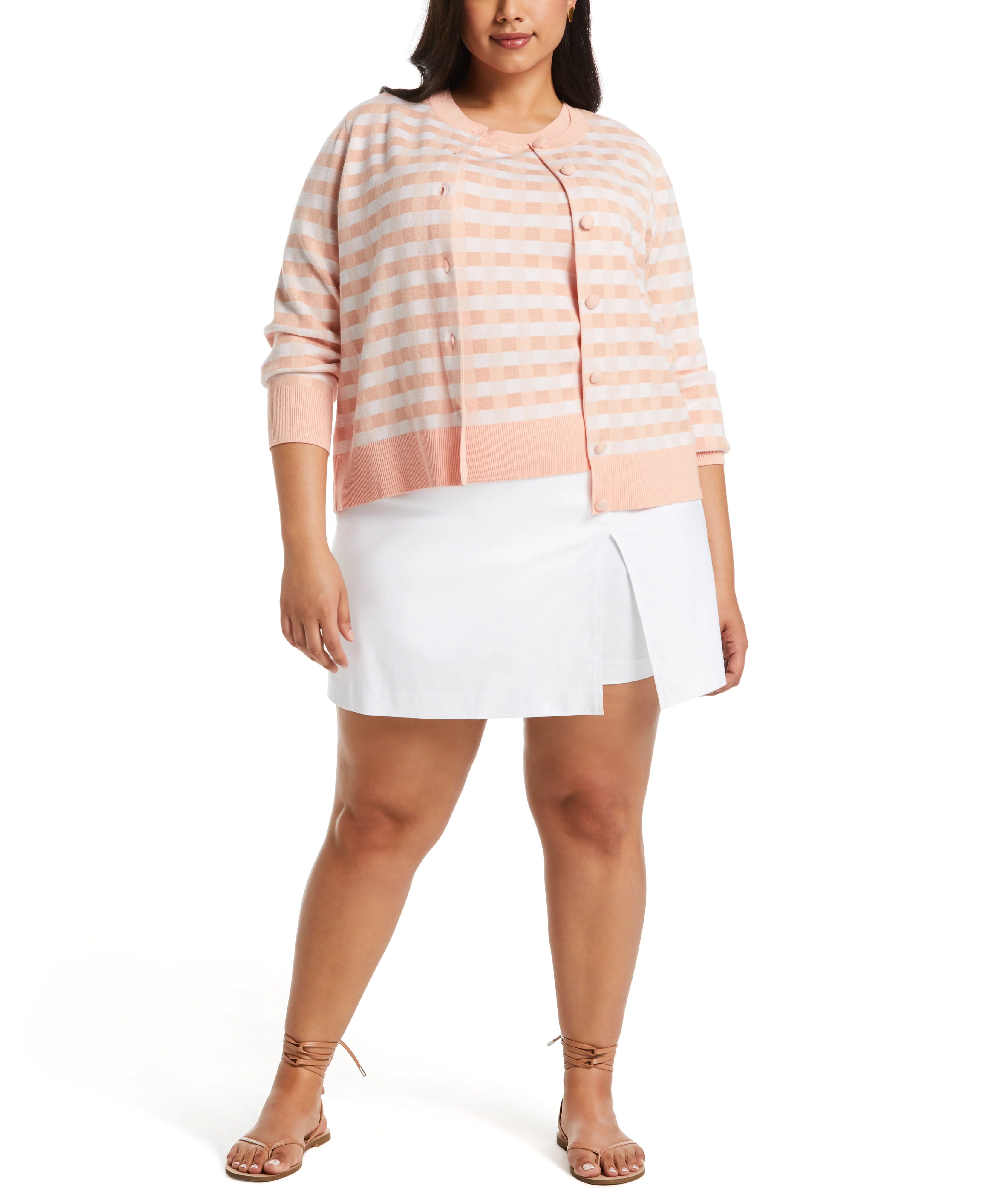 Plus Size Modern Fit Skort with Front Slit
