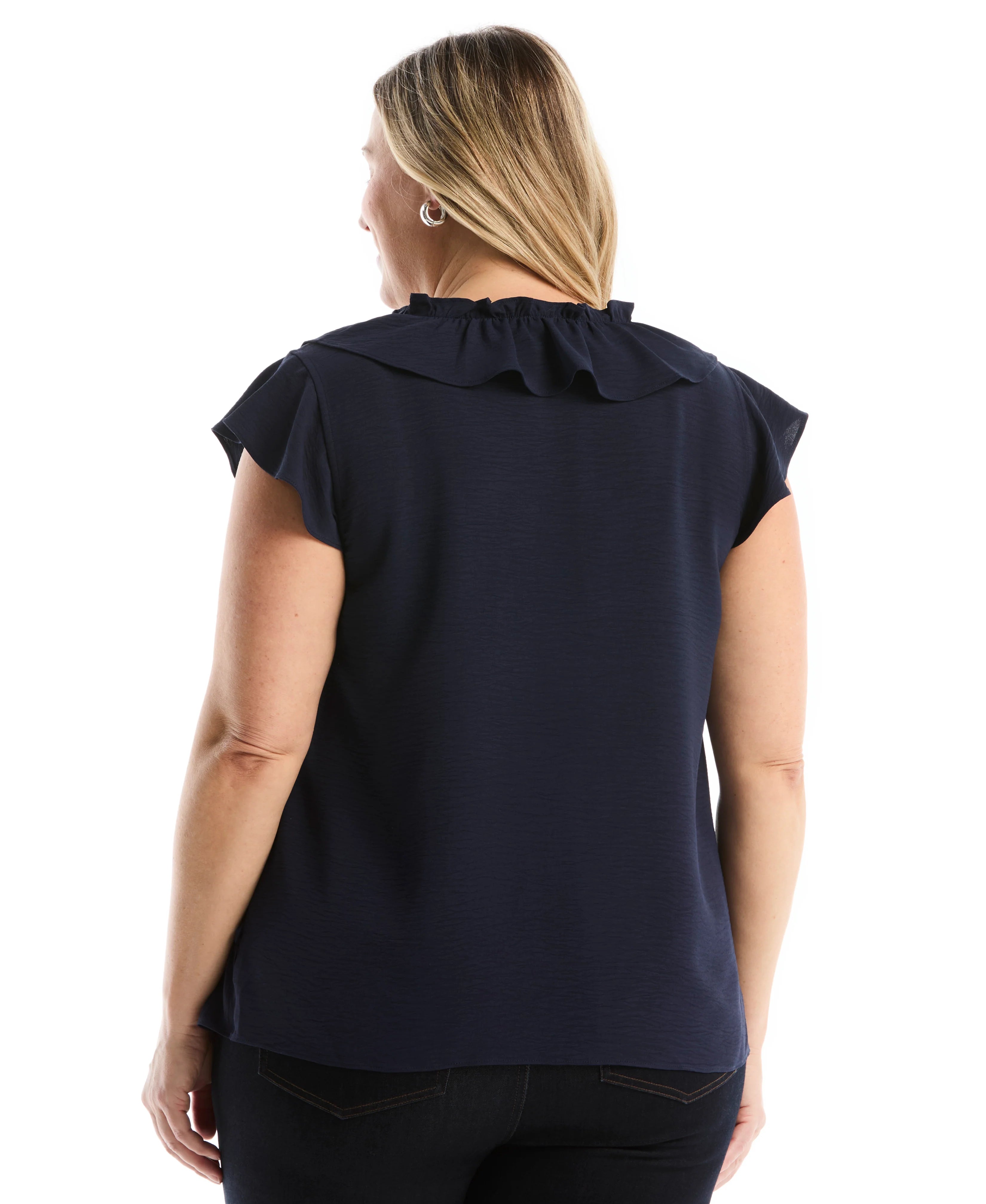 Plus Size Ruffle Blouse