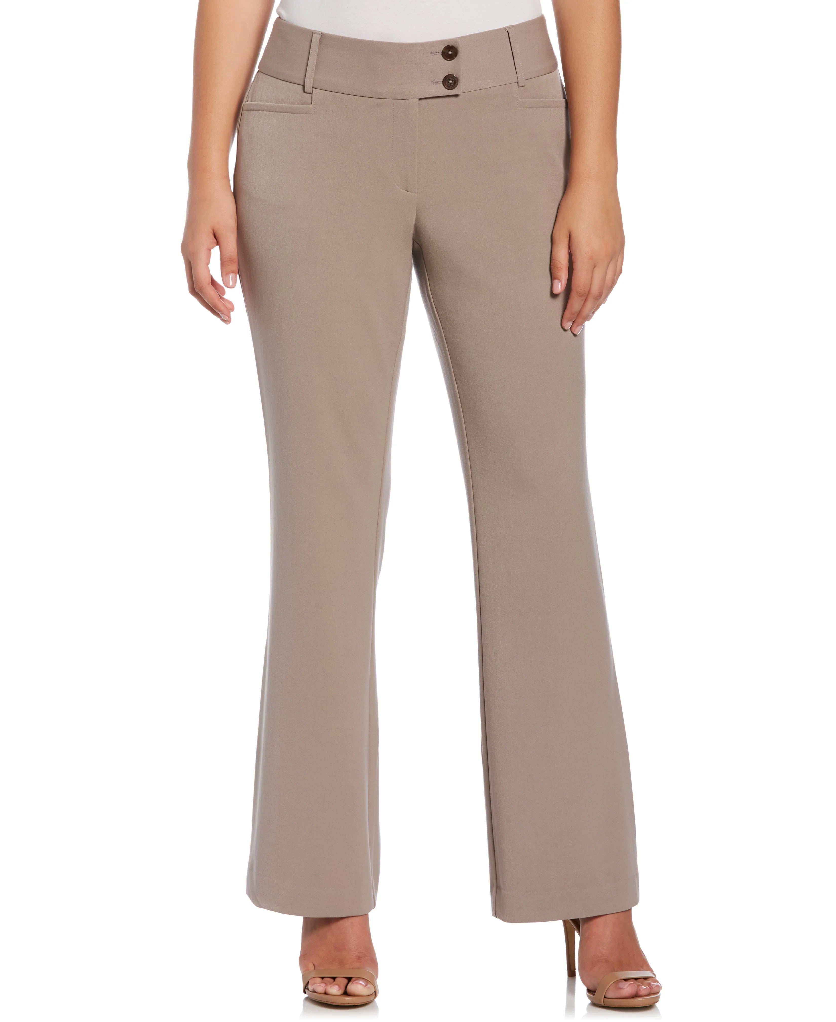Petite Gabardine Bootcut Pant Curvy Fit