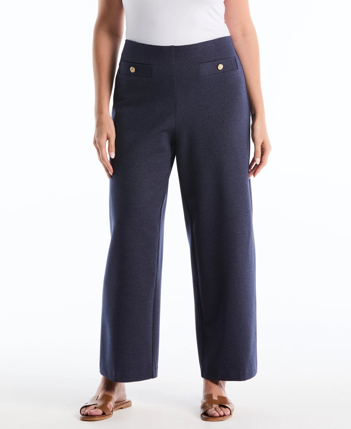 Plus Size Indigo Denim Wide Leg Pant