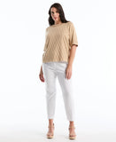 Plus Size Diamond Stitch Sweater