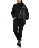 Rib Trim Cut Out Sweater