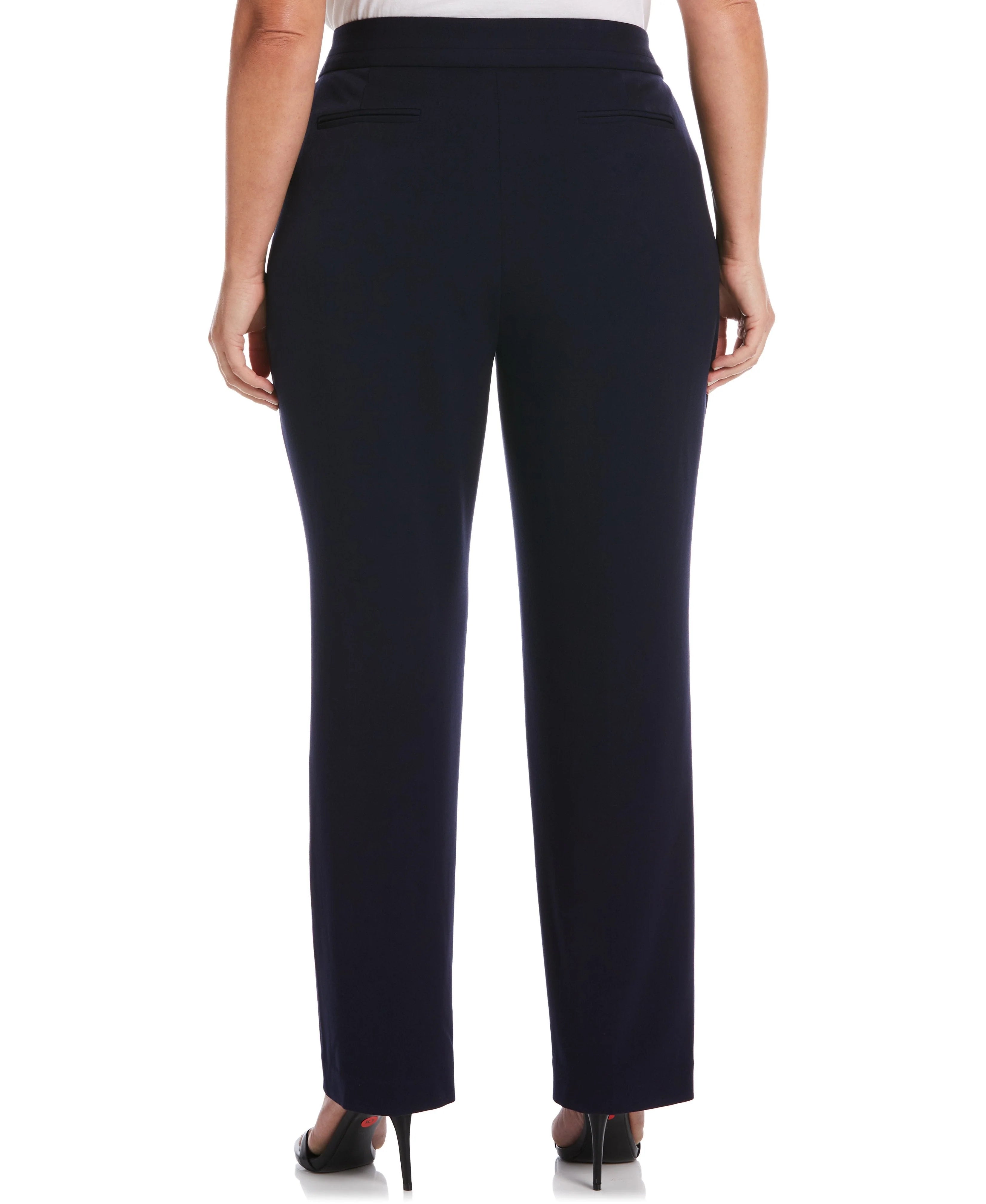 Plus Size Gabardine Straight Leg Pant Curvy Fit