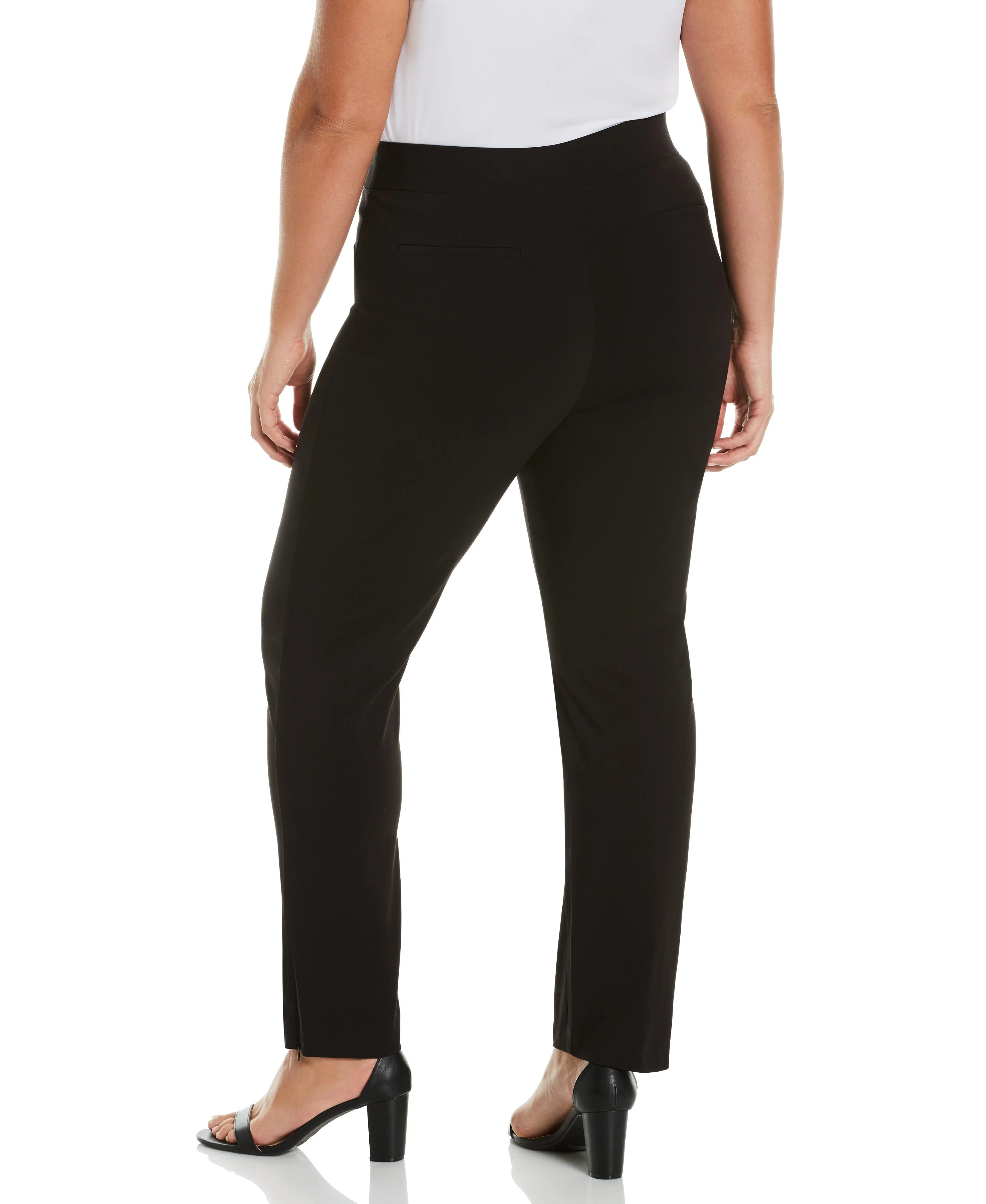 Plus Size Stretch Slim Leg Front Seam Pant Comfort Fit