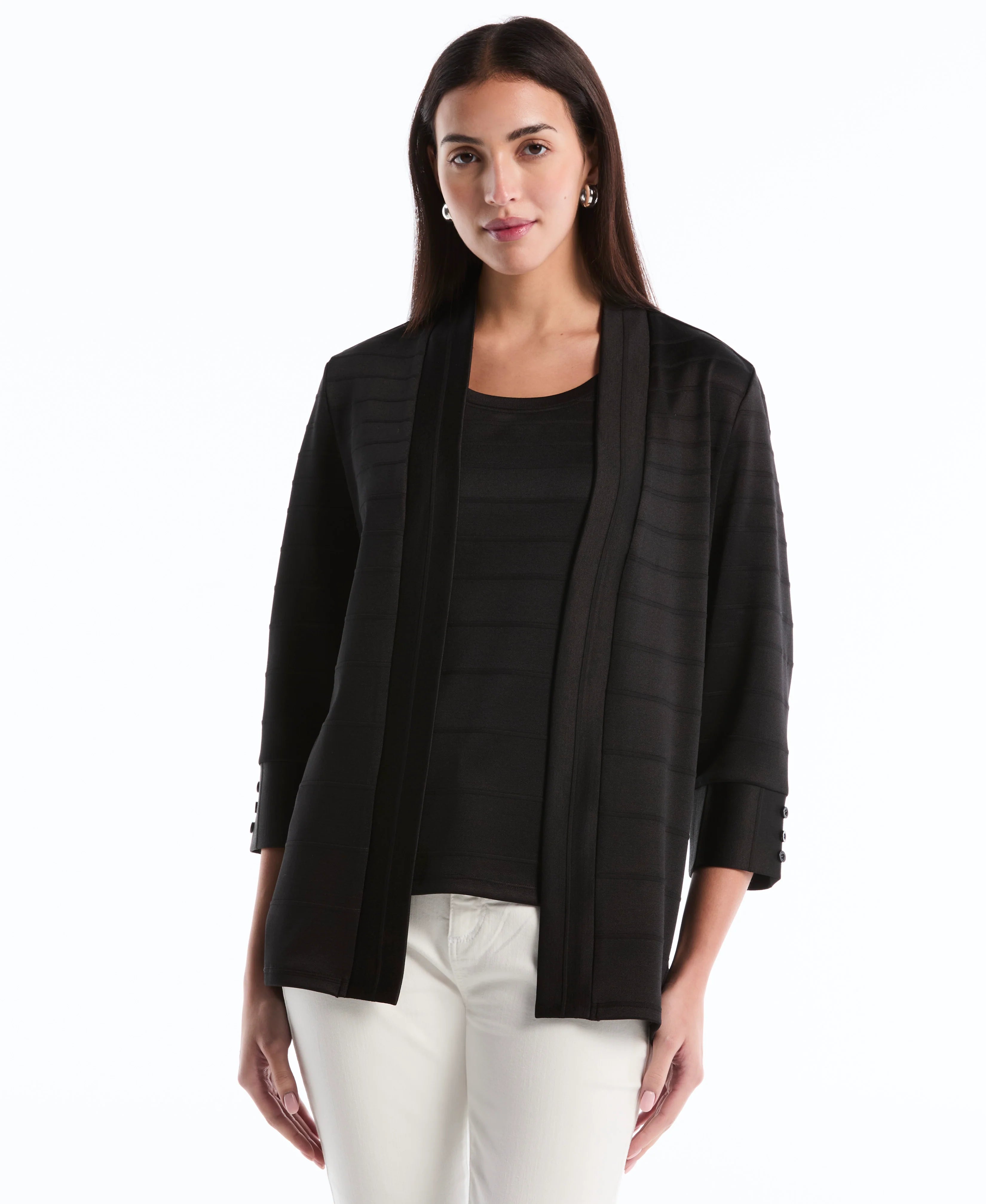 Ottoman Knit Cardigan Sweater