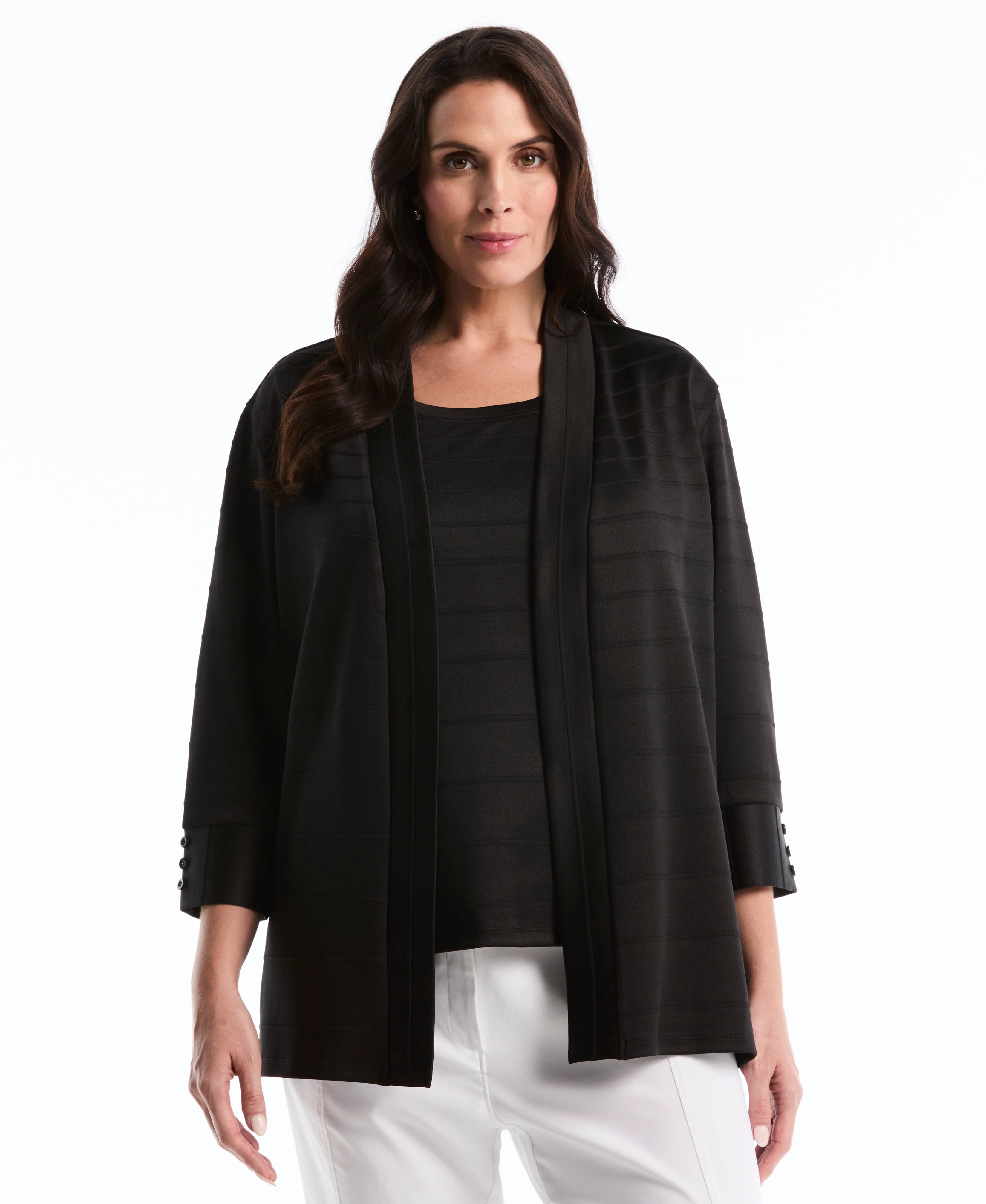 Plus Size Ottoman Knit Cardigan Sweater