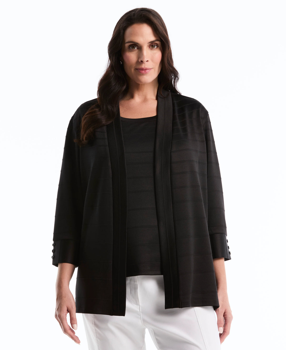 Plus Size Ottoman Knit Cardigan Sweater