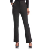 Pinstripe Print Ponte Bootcut Pant