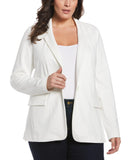 Plus Size Single Breasted Blazer