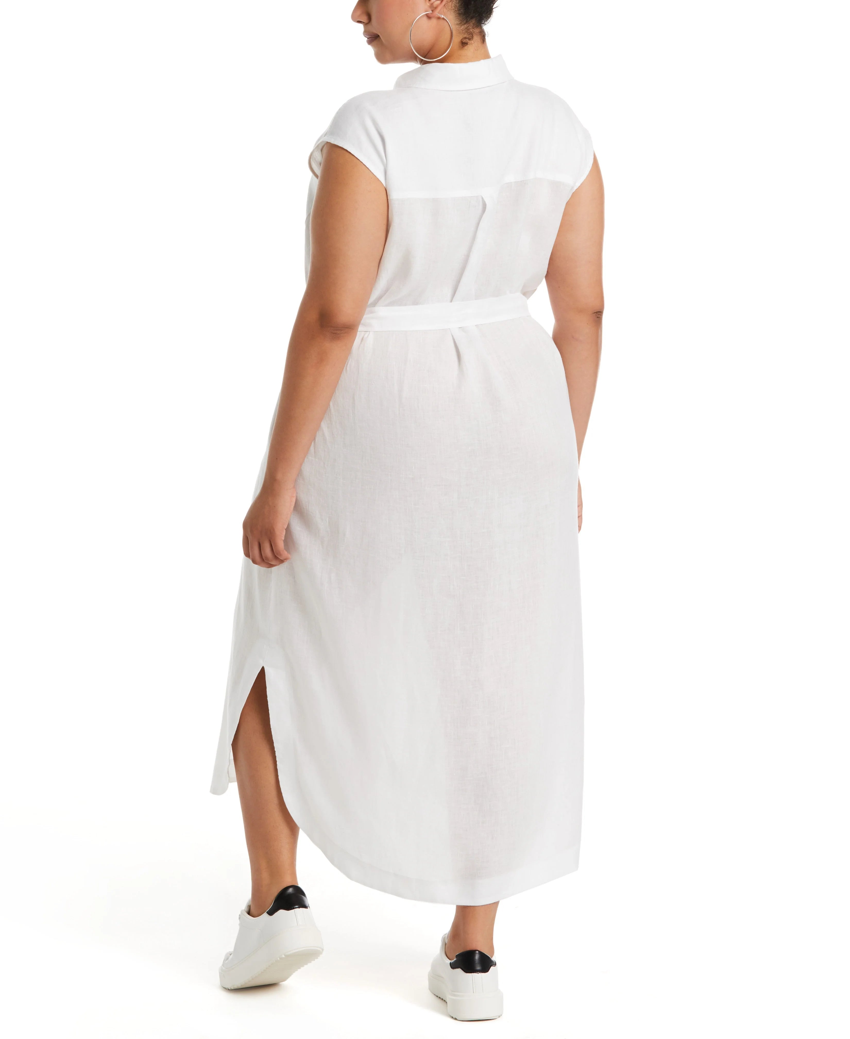 Plus Size Linen Shirtdress